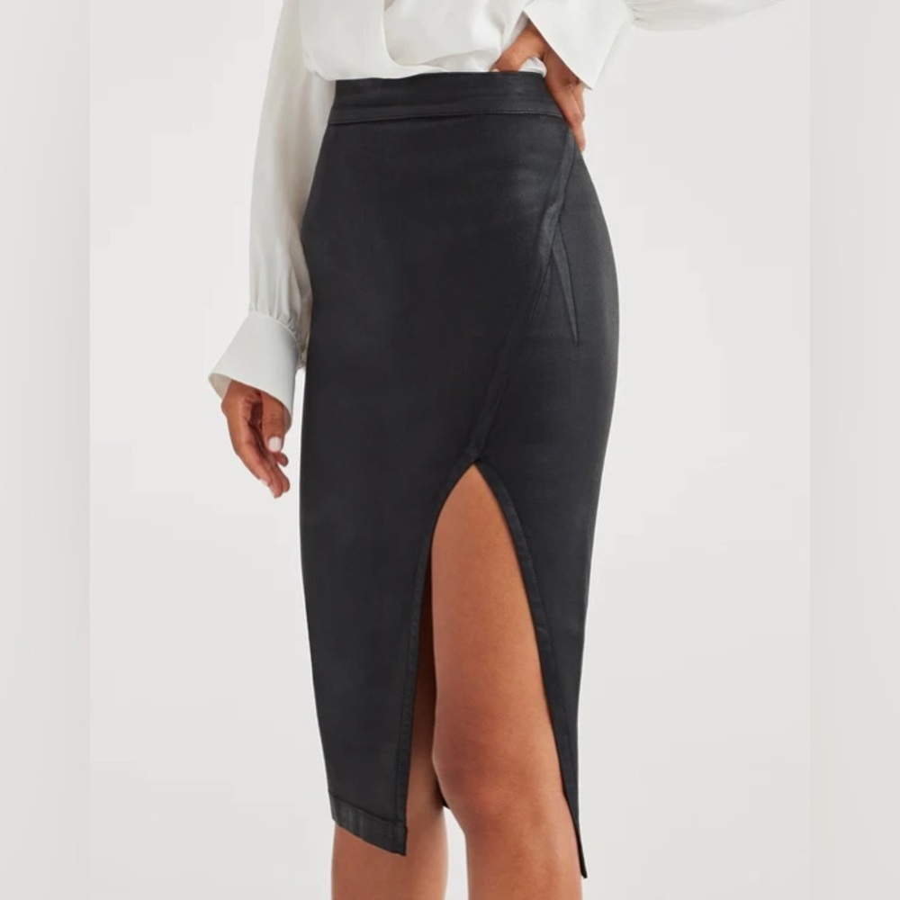7 for all mankind b(air) pencil skirt with slit